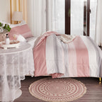 Litanika Pink Twin/Twin Xl Comforter Set For Girls - 2 Pieces Blush Twin Extra Long Size Lightweight Bedding Comforter Set, All