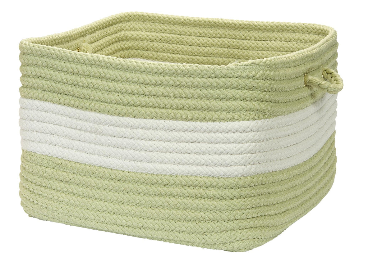 Colonial Mills Rope Walk Braided Basket, 14&quot;X14&quot;X10&quot;, Green