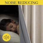 Nicetown Oatmeal Bedroom Full Blackout Linen Curtain Panels Set Of 2, 52' By 72', Thick Insulated Classic Grommet Blackout Draperies With White Thermal Insulated Liner For Windows