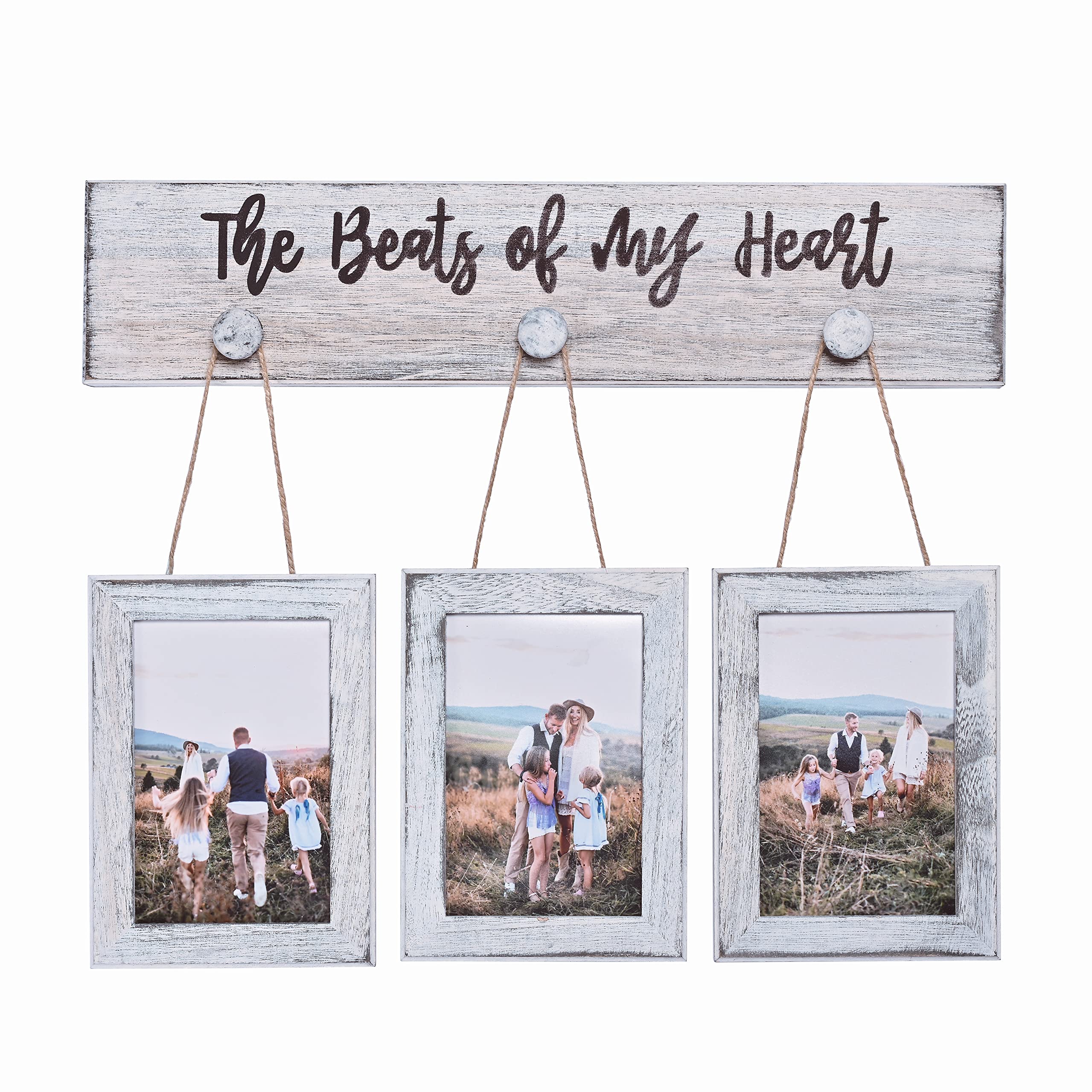 MONT PLEASANT 4X6 Picture Frames Farmhouse Rustic Vintage Distressed Solid Wood Photo Frame with HD plexiglass Hanging Picture F