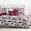 Southshore Fine Living, Inc. Merry Town Christmas Comforter Set, Queen/Full Size 6-Piece Christmas Bedding Set W/Shams & Throw P