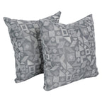 Blazing Needles Square Polyester Jacquard Throw Pillows, 17", Nina Greyst 2 Count