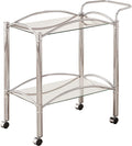Traditional Chrome and Glass Serving Cart