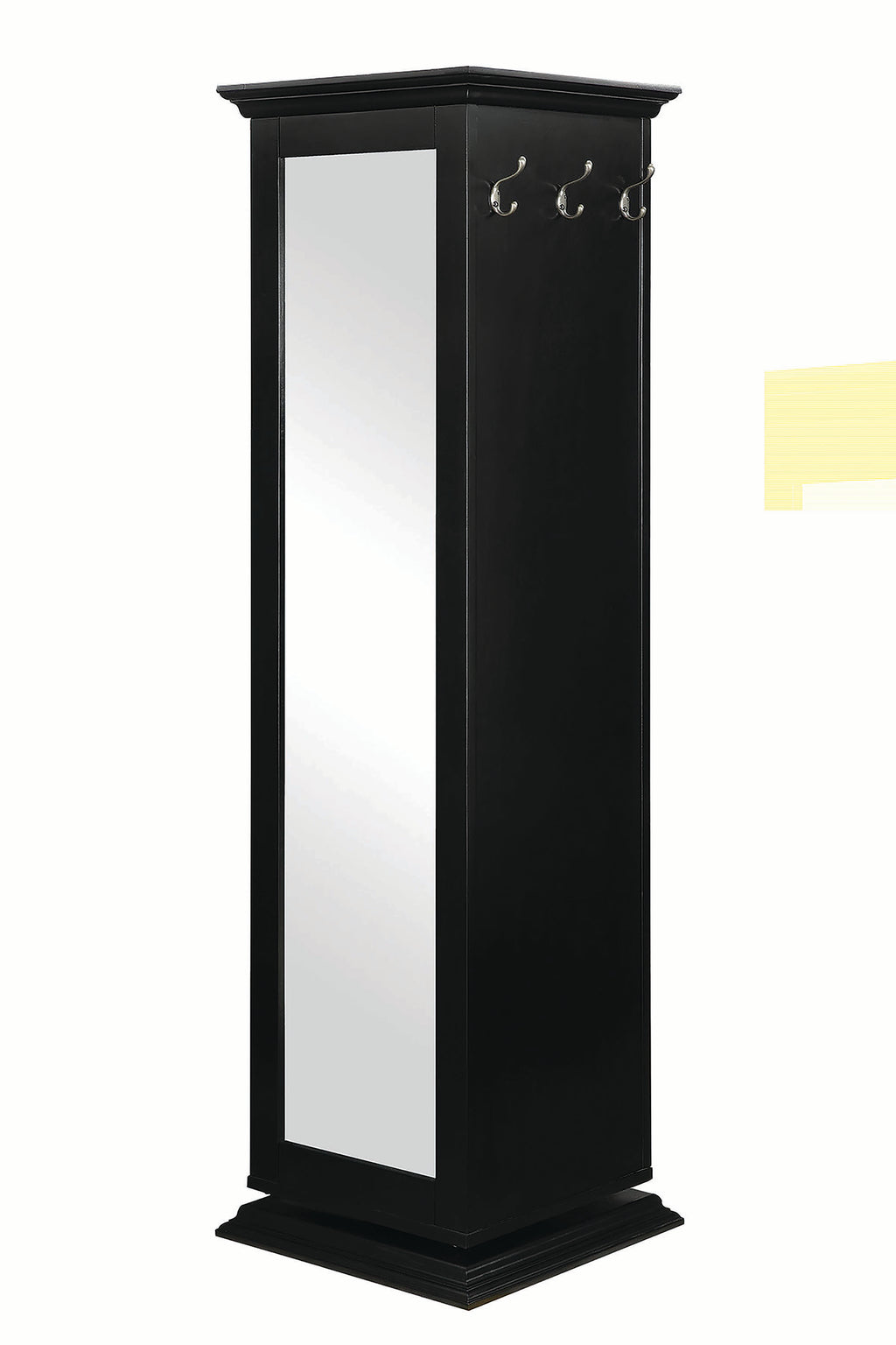 Coaster Furniture Coaster Casual Black Accent Cabinet with Storage Shelves Cork Board and Mirror 910083
