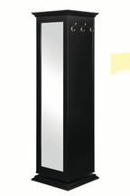 Coaster Furniture Coaster Casual Black Accent Cabinet with Storage Shelves Cork Board and Mirror 910083