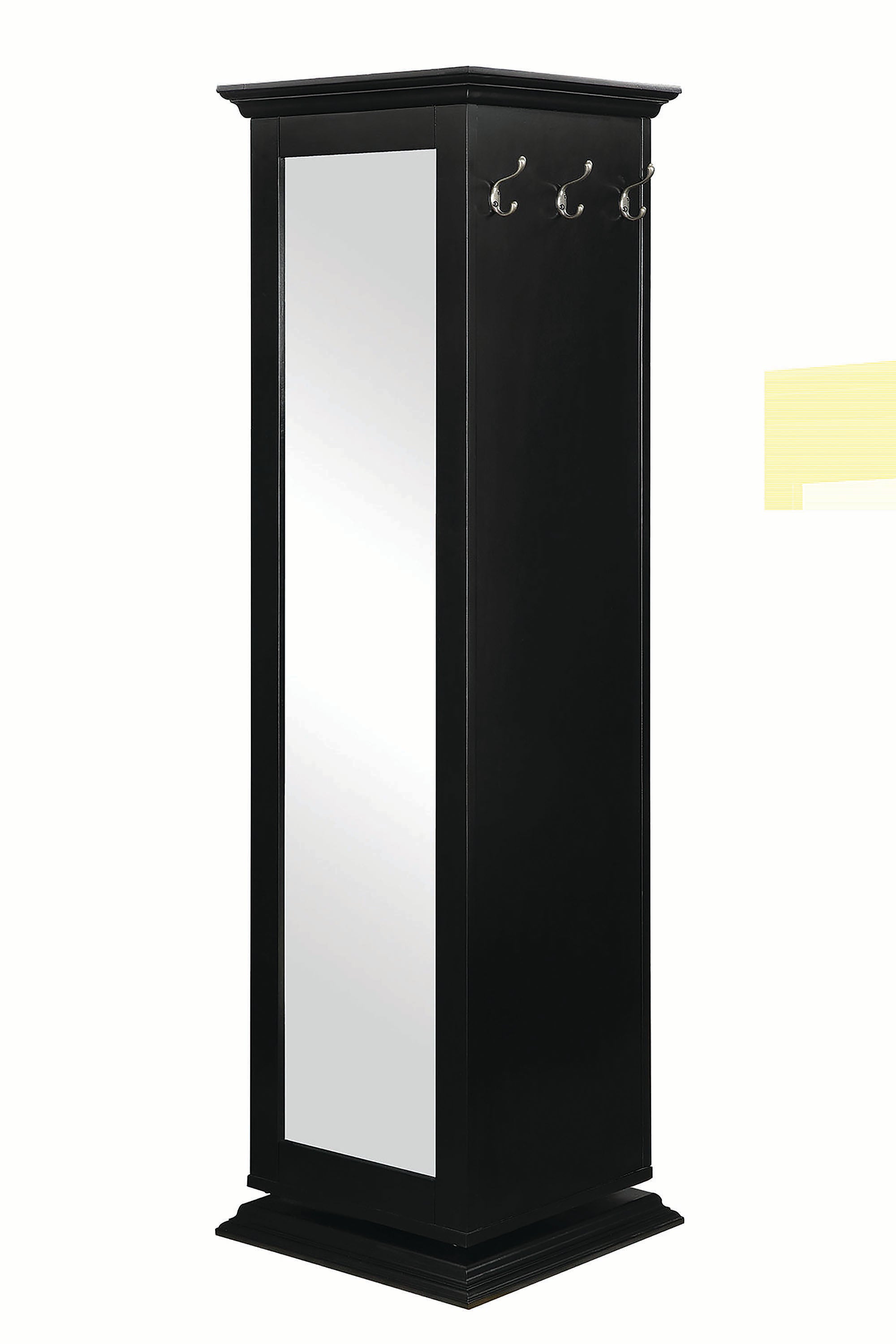 Coaster Furniture Coaster Casual Black Accent Cabinet with Storage Shelves Cork Board and Mirror 910083