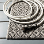 Safavieh Courtyard Collection 6'7' X 9'6' Grey/Black Cy8235 Indoor-Outdoor Waterproof Easy-Cleaning Patio Backyard Mudroom Area-Rug