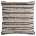 Rizzy Home | T11560 | Poly Fill Decorative Pillow | 20"x20" Gray/Neutral/White Stripe