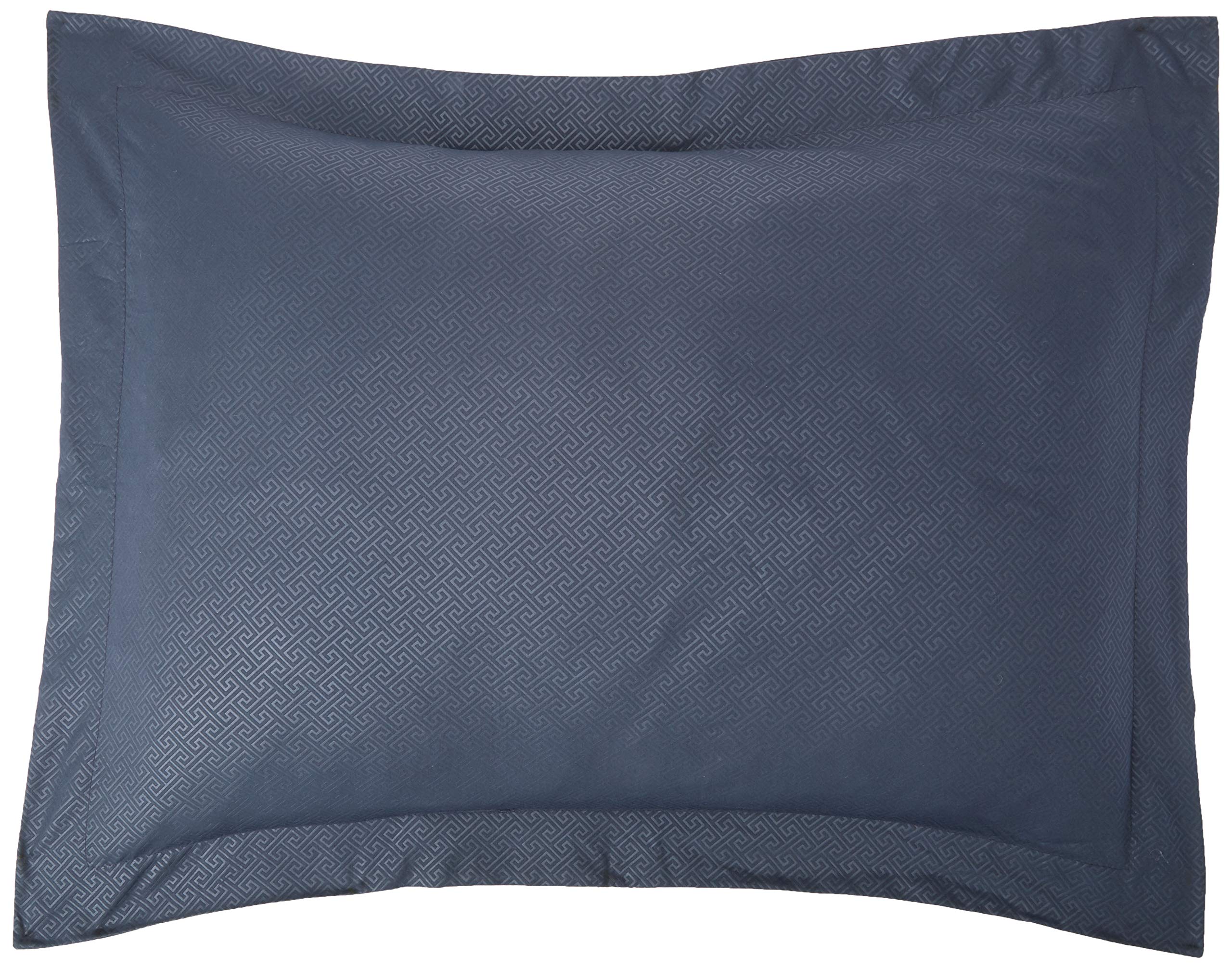 Queen Comforter Set 8 Piece Bed In A Bag With Bed Skirt, Fitted Sheet, Flat Sheet, 2 Pillowcases, 2 Pillow Shams, Queen, Greek Key Navy