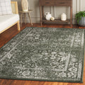 SAFAVIEH Adirondack Collection Area Rug - 6 x 9, Dark Green & Ivory, Oriental Distressed Design, Non-Shedding & Easy Care, Ide