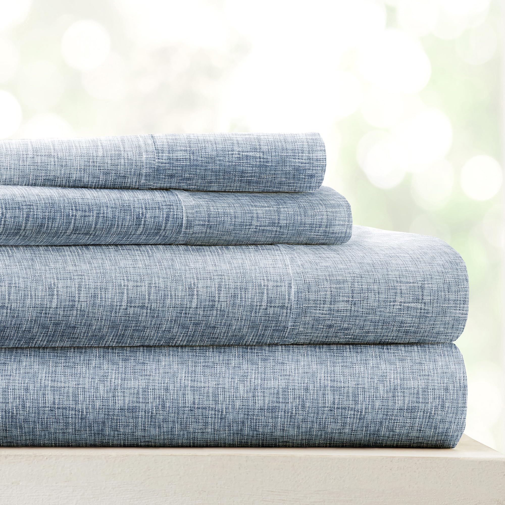 Linen Market 4 Piece King Bedding Sheet Set (Light Blue Chambray) - Sleep Better Than Ever With These Ultra-Soft & Cooling Bed S