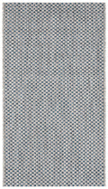 SAFAVIEH Courtyard Collection Accent Rug - 2 x 37, Grey & Navy, Non-Shedding & Easy Care, Indoor/Outdoor & Washable-Ideal for 