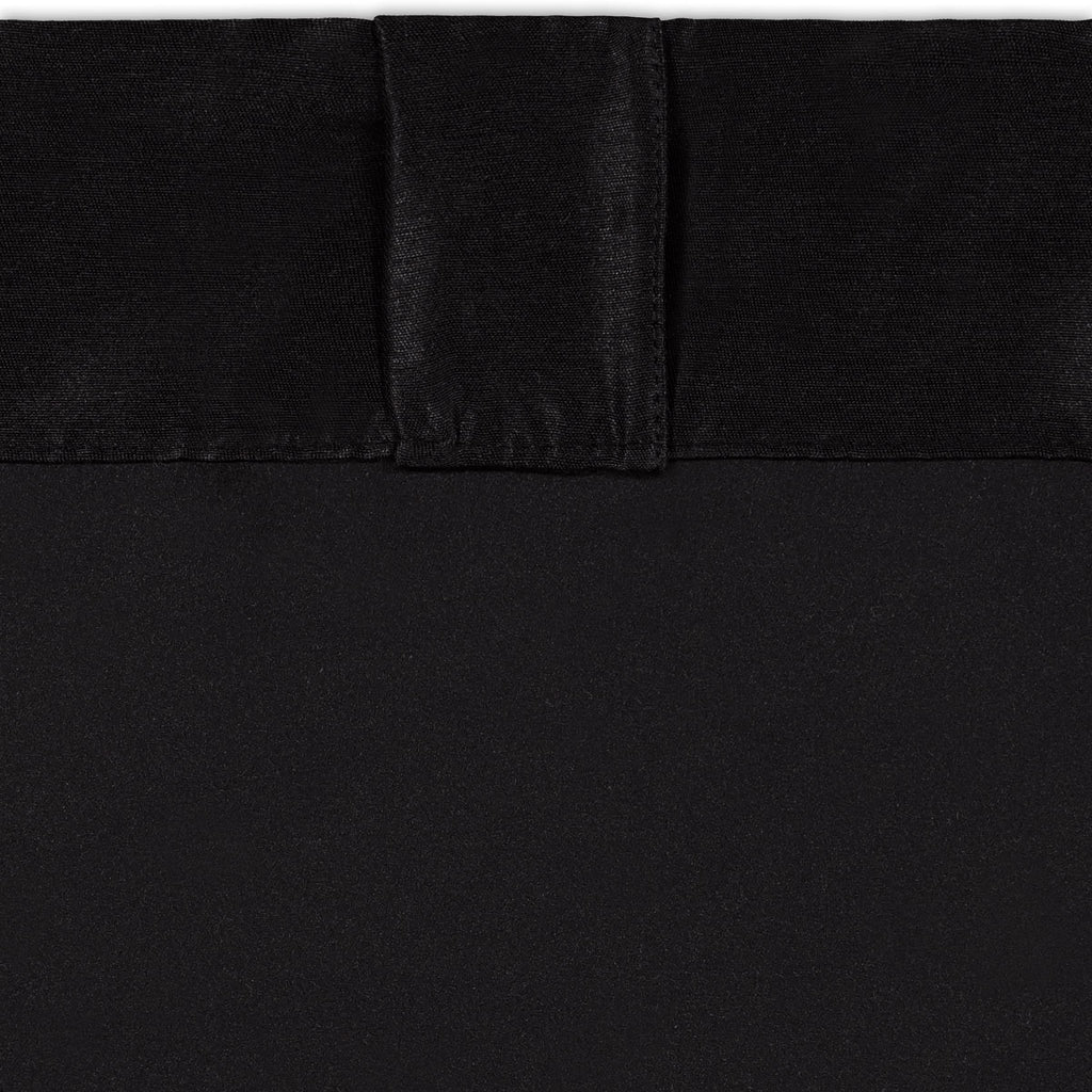Eclipse Fresno Modern Blackout Thermal Rod Pocket Window Curtain For Bedroom (1 Panel), 52'' X 95'', Black