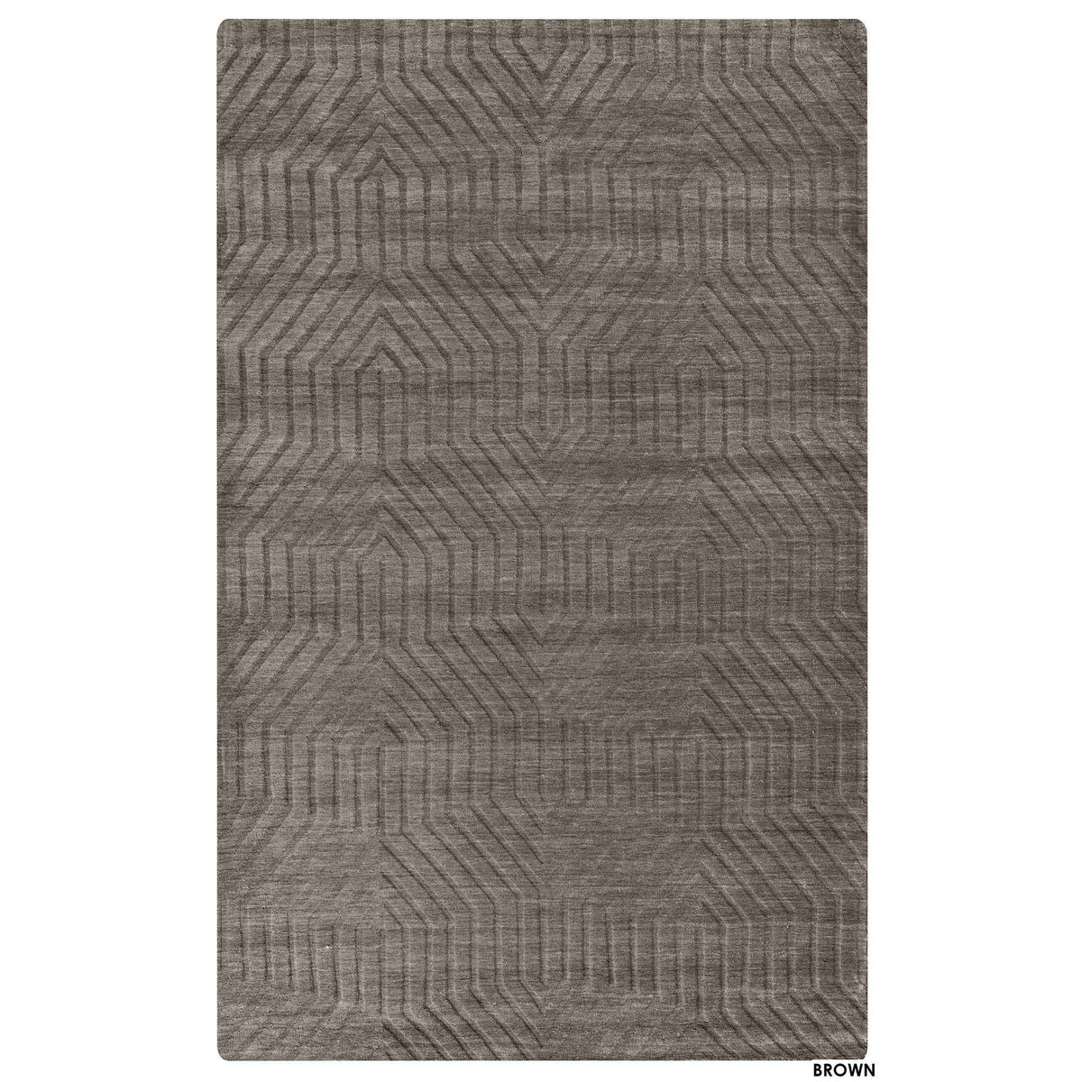 Rizzy Home | Tc8579 | Technique Collection | Wool Area Rug | 9' X 12' | Dark Taupe Solid