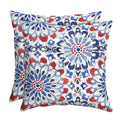 Arden Selections Outdoor Toss Pillow, Set Of 2, 16 X 16, Water Repellent, Fade Resistant 16 X 16, Clark Blue