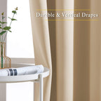 Nicetown Blackout Draperies Curtains Panels - Window Treatment Thermal Insulated Solid Grommet Blackout Curtains/Panels/Drapes F