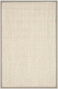 SAFAVIEH Natural Fiber Collection Accent Rug - 26 x 4, Marble & Khaki, Border Sisal Design, Easy Care, Ideal for High Traffic 