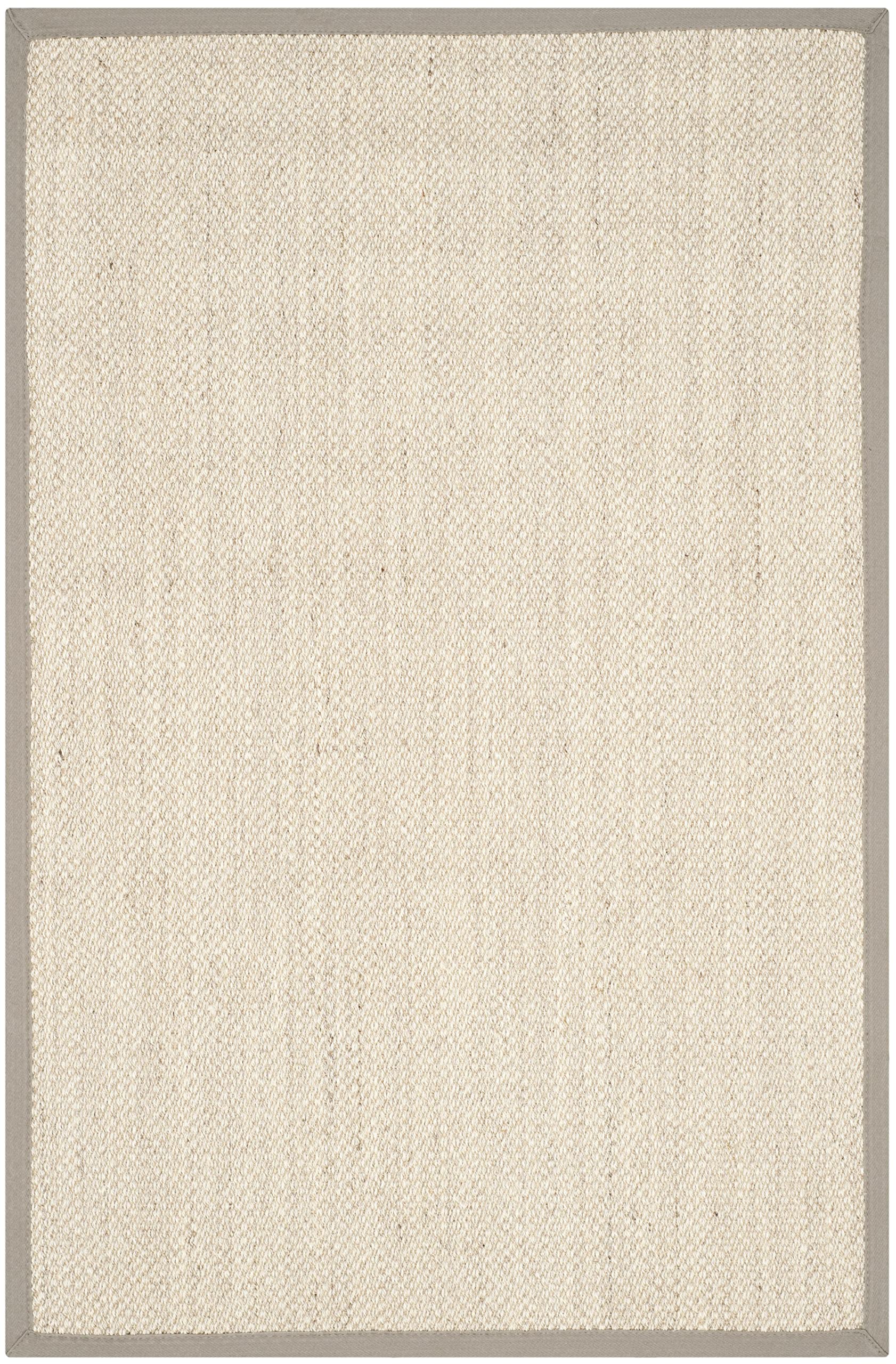 SAFAVIEH Natural Fiber Collection Accent Rug - 26 x 4, Marble & Khaki, Border Sisal Design, Easy Care, Ideal for High Traffic 