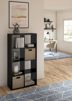 Closetmaid 4587 Decorative Open Back 8-Cube Storage Organizer, Black, 4587