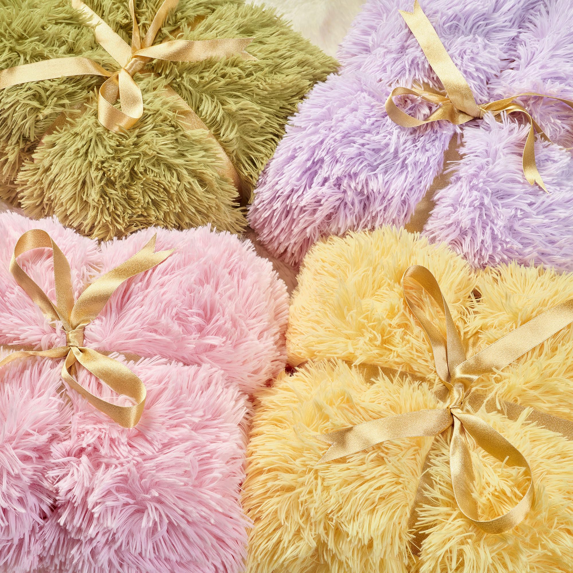 Chanasya Premium Solid Faux Long Fur Throw Blanket - Soft, Fuzzy Throw Blanket - For Bed Or Couch - 60' X 70' - Orchid Tint