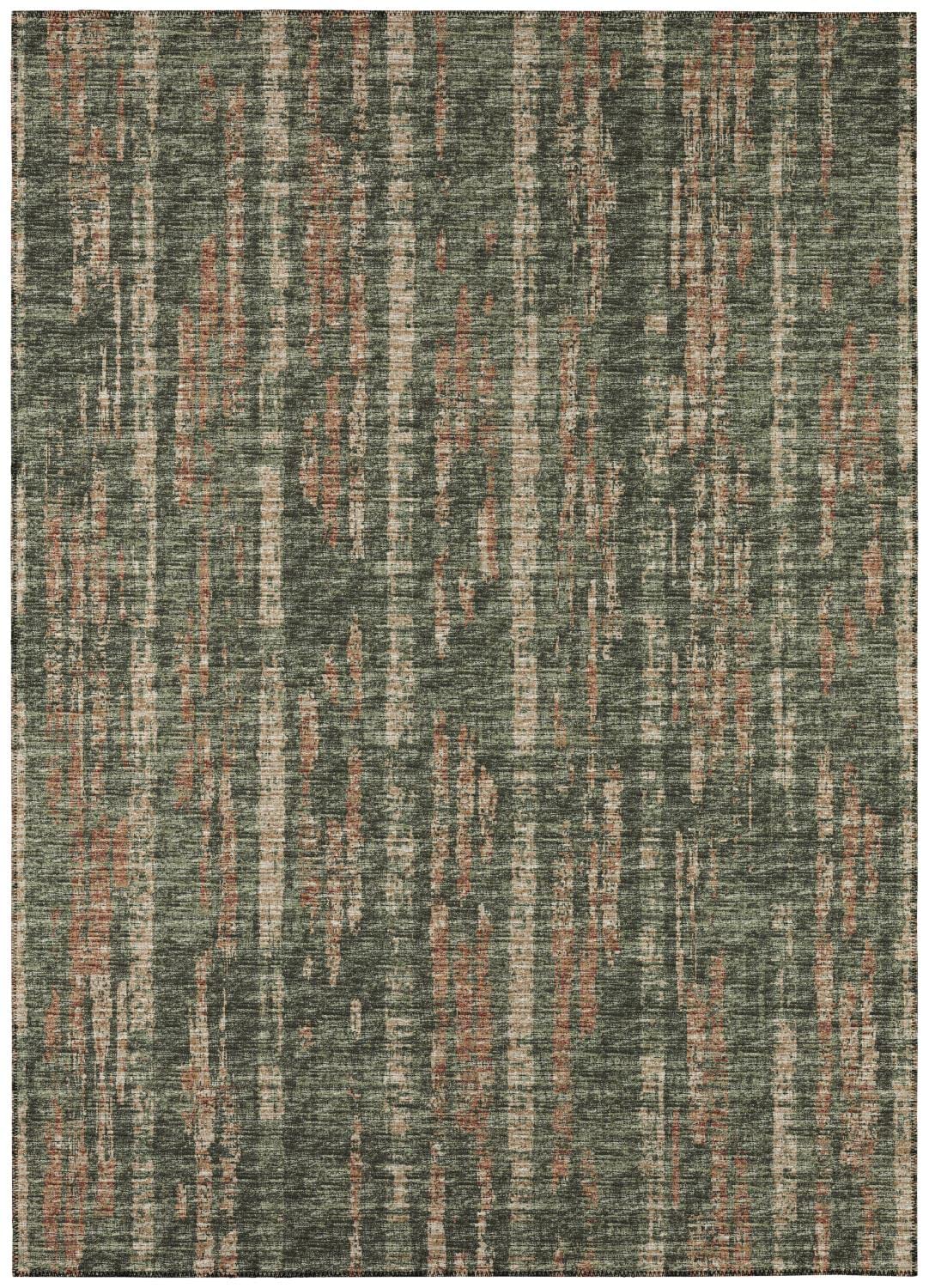 Addison Rugs Rylee Ary36 Green Washable 3' X 5' Indoor Outdoor Area Rug, Easy Clean, Machine Washable, Non Shedding, Bedroom, Entry, Living Room, Dining Room, Kitchen, Patio Rug