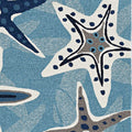 HomeRoots 90 X 114 Blue Polypropylene Rug