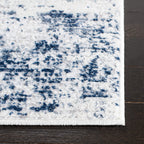 Safavieh Amelia Collection Runner Rug - 2'2'' X 22', Ivory & Navy, Modern Abstract Design, Non-Shedding & Easy Care, Ideal For H