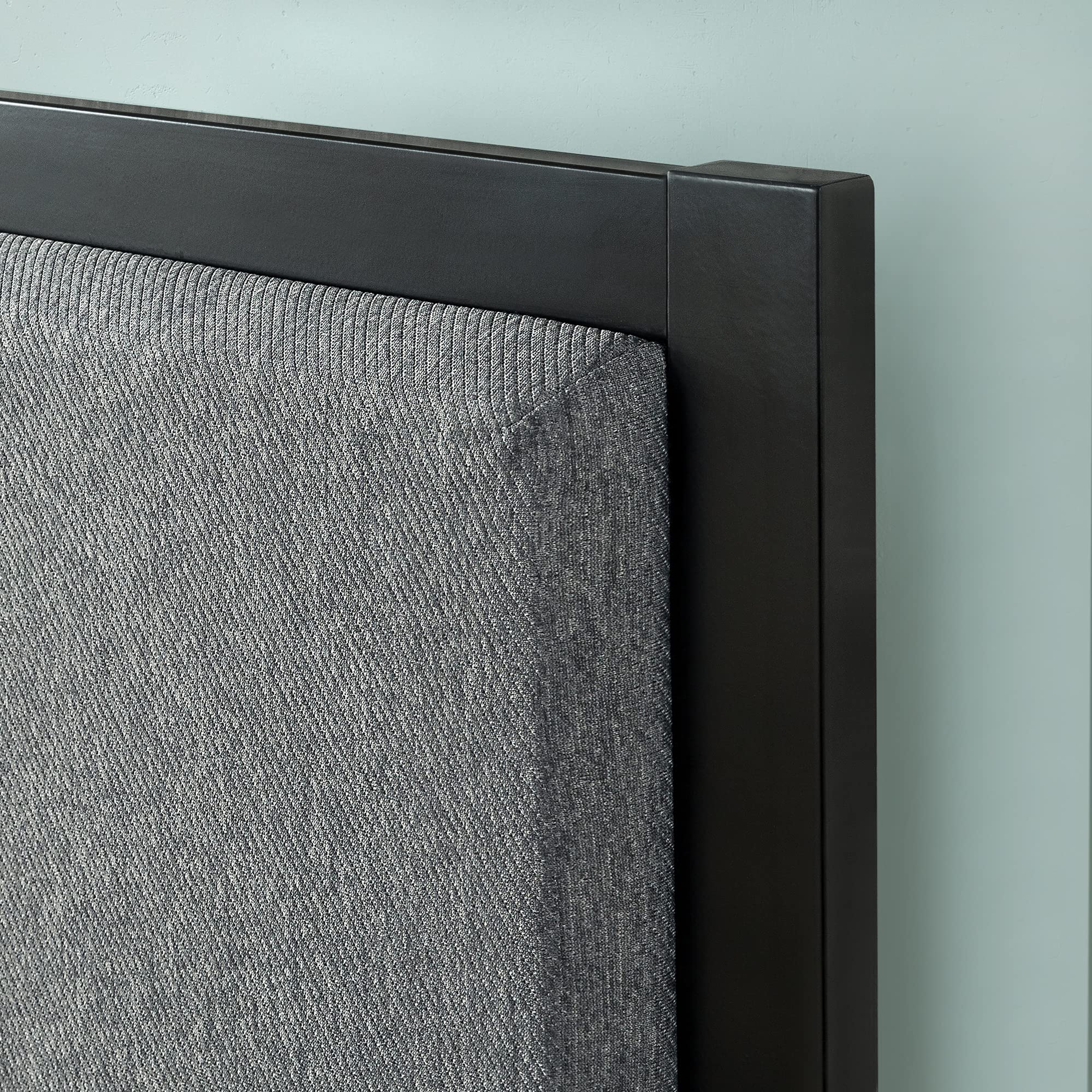 Zinus Korey Metal Platform Bed Frame With Upholstered Headboard, Wood Slat Support, No Box Spring, Easy Assembly, King