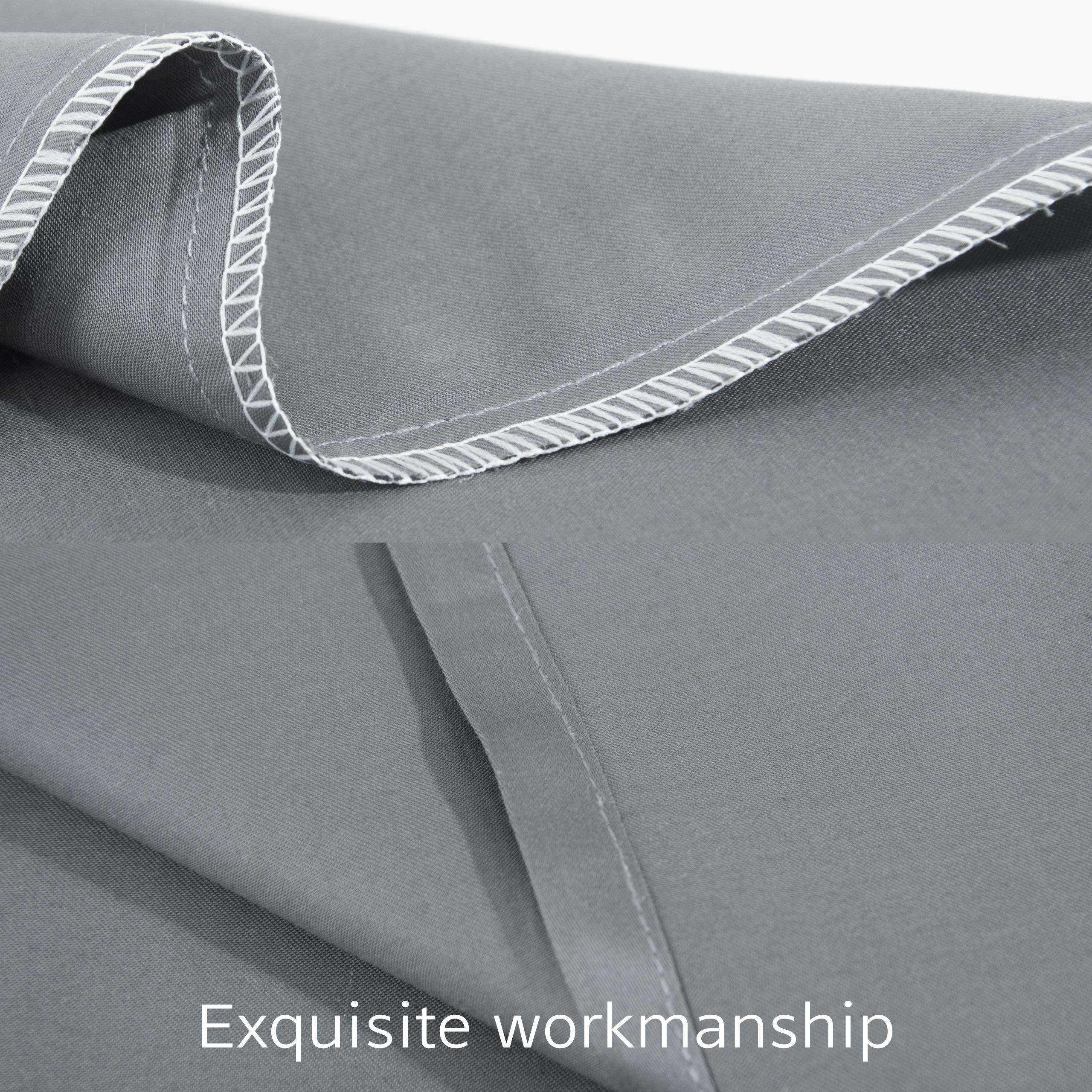 Ntbay 500 Thread Count 100% Egyptian Cotton King Pillowcases, Super Soft And Breathable Envelope Closure Pillow Cases, 20X36 Inches, Dark Grey