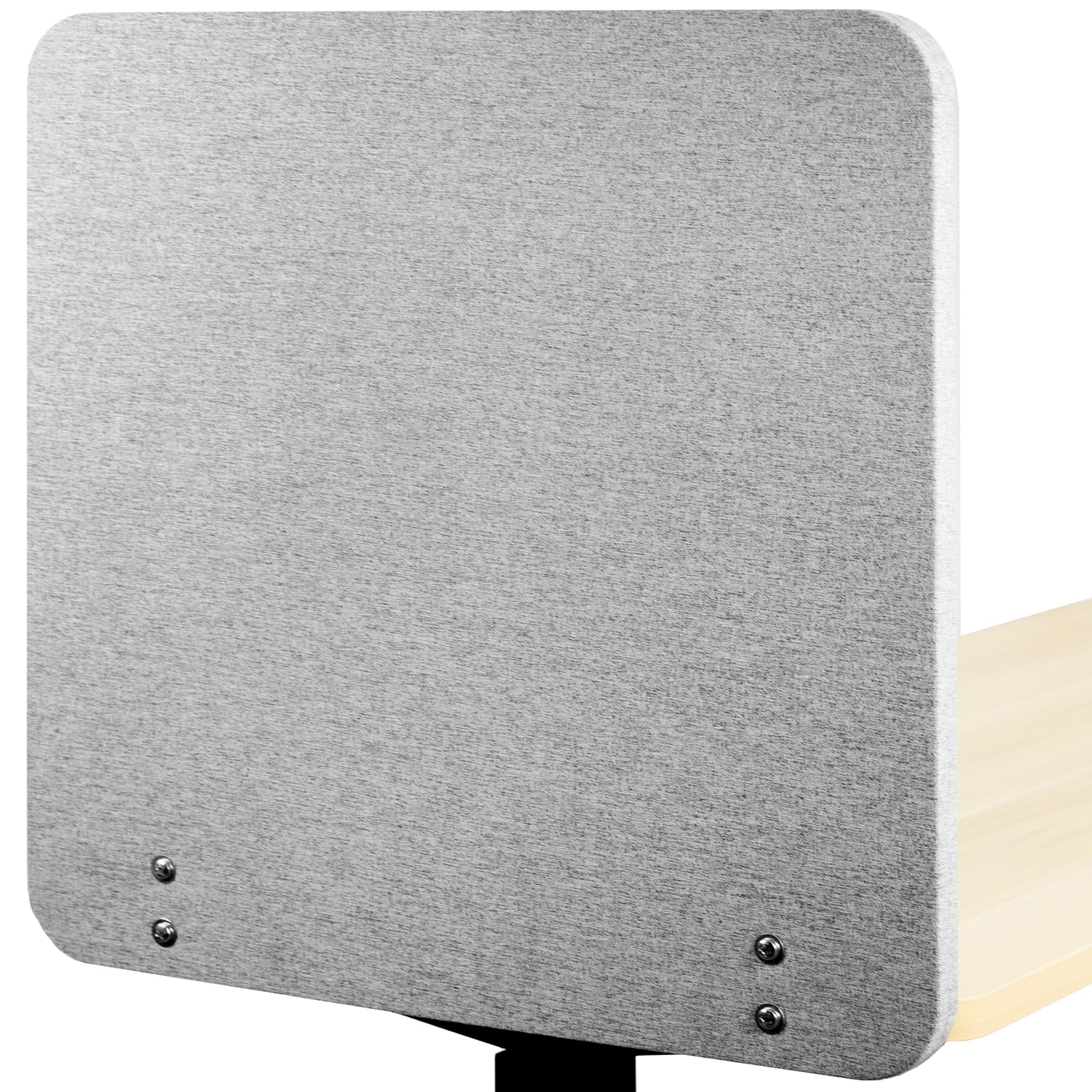VIVO Clamp-on/Screw-on 24 x 24 inch Privacy Panel, Sound Absorbing Cubicle Desk Divider, Acoustic Partition, Gray, PP-1-V024G