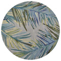 HomeRoots Wool 6' Grey Blue Hand Tufted Tropical Palms Indoor Area Rug