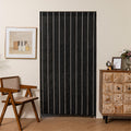 Sutuo Home Door Curtains for Doorway, Bohemian Semi Blackout Curtains Privacy Embroidery Stripes Decor for Temporary Room Divide