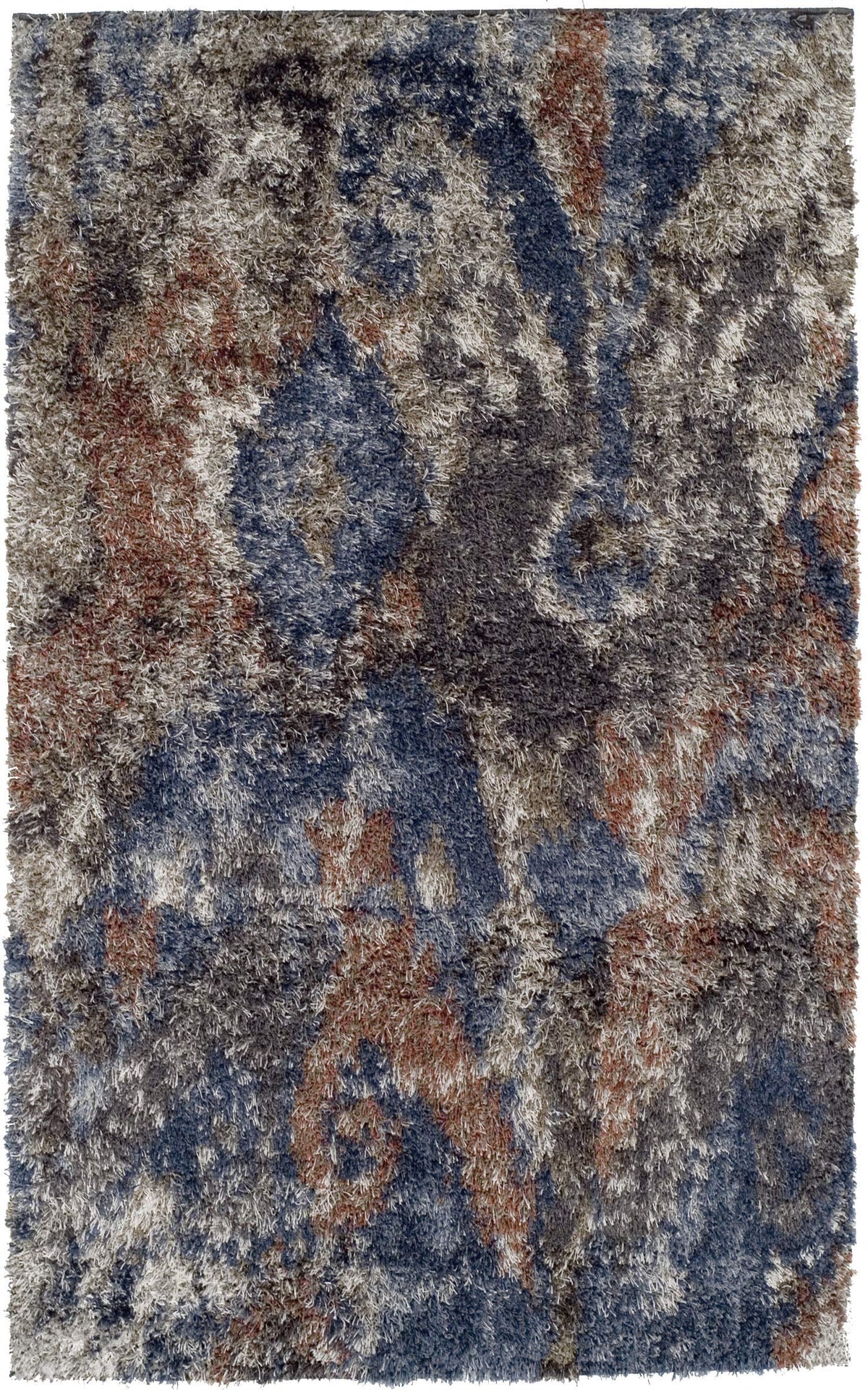 Addison Rugs Borealis Osbr39 Blue 5'3&quot; X 7'7&quot; Rectangle Soft Shag Area Rug, Easy Clean, Plush, Bedroom, Family Room, Living Room, Dining Room, Kitchen Rug