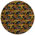 Dalyn Rugs Kendall Ke2 Black 8' X 8' Indoor Outdoor Round Rug, Easy Clean, Machine Washable, Non Shedding, Bedroom, Living Room, Dining Room, Kitchen, Patio Rug Rug