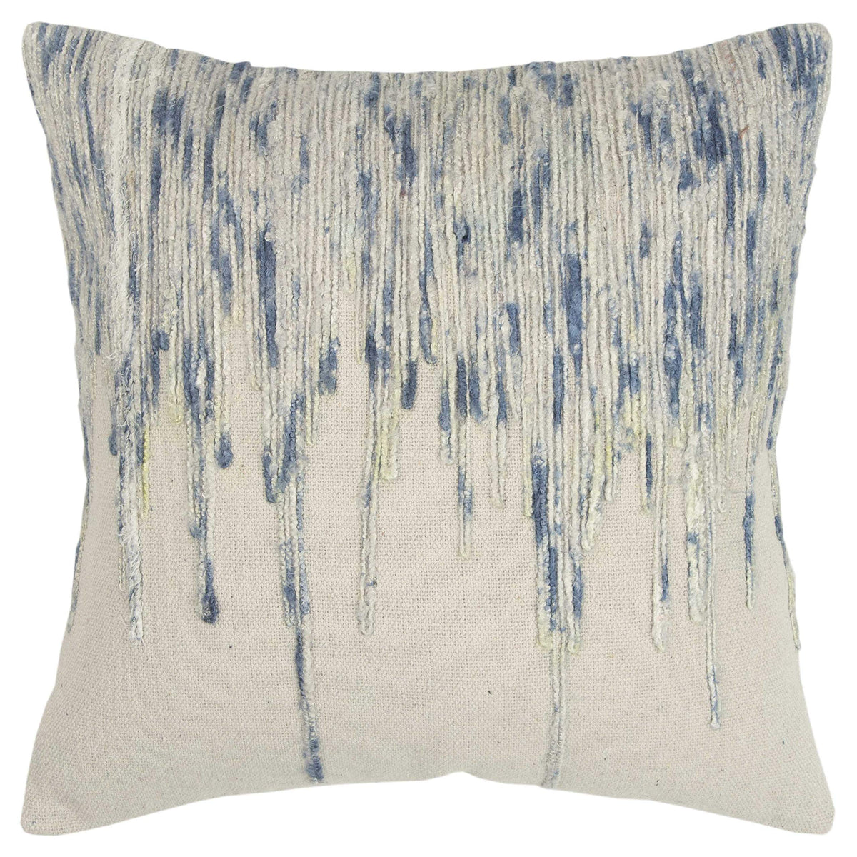 Rizzy Home | T14069 | 20&quot;x20&quot; Light Blue Abstract Stripe Decorative Pillow | Poly Fill