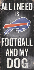 Fan Creations N0640 Buffalo Bills Football and My Dog Sign Navy, 6 x 12