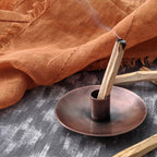 Blessed Ember Palo Santo Holder, Antiqued Rustic Copper Finish With 5 Palo Santo Sticks Included