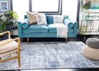 Safavieh Amelia Collection X-Large Area Rug - 11' X 15', Ivory & Blue, Modern Abstract Design, Non-Shedding & Easy Care, Ideal F