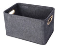 Collapsible Storage Bins Foldable Felt Fabric Storage Basket Organizer Boxes Containers with Handles Metal Handles for Nursery T