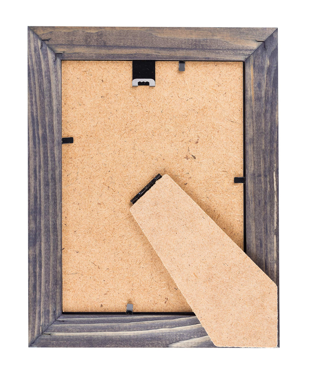 Rustic Wooden Picture Frames 8X10 - Old Dark Grey - Set Of 2-100% Natural Eco Solid Wood And High Definition Real Glass For Wall