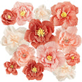 Cholemy 24 Pcs Tissue Paper Flowers, Crepe Paper Flowers Decorations 8 10 12 for Wedding Party Baby Bridal Shower Carnival Party