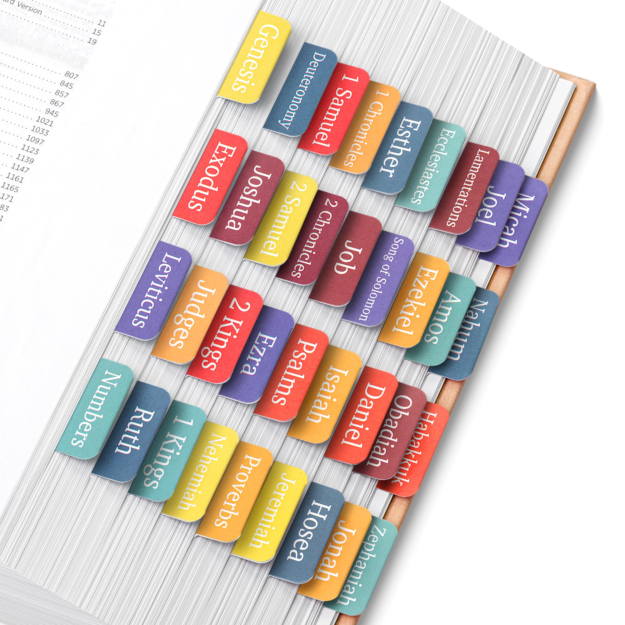Mr. Pen- Bible Tabs, 75 Tabs, Elegant Rainbow, Laminated Bible Tabs For Women And Men, Bible Tabs For Study Bible, Bible Index T