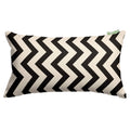 Majestic Home Goods Black Chevron Indoor / Outdoor Small Throw Pillow 20' L X 5' W X 12' H