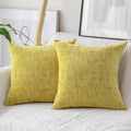 Home Brilliant Yellow Accent Throw Pillow Covers Striped Chenille Plush Velvet Couch Cushion Cover For Sofa Fall Decoraions, 2 P