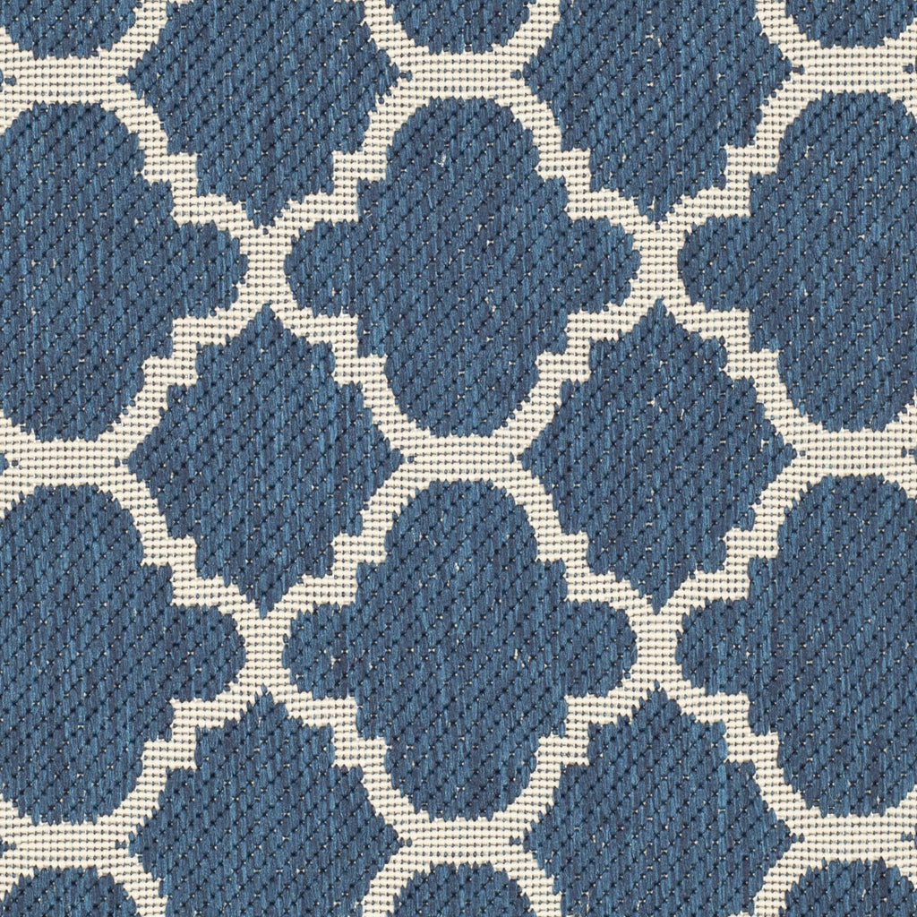Safavieh Courtyard Collection 2' X 3'7' Navy/Beige Cy6918 Trellis Indoor/ Outdoor Waterproof Easy Cleaning Patio Backyard Mudroom Accent Rug