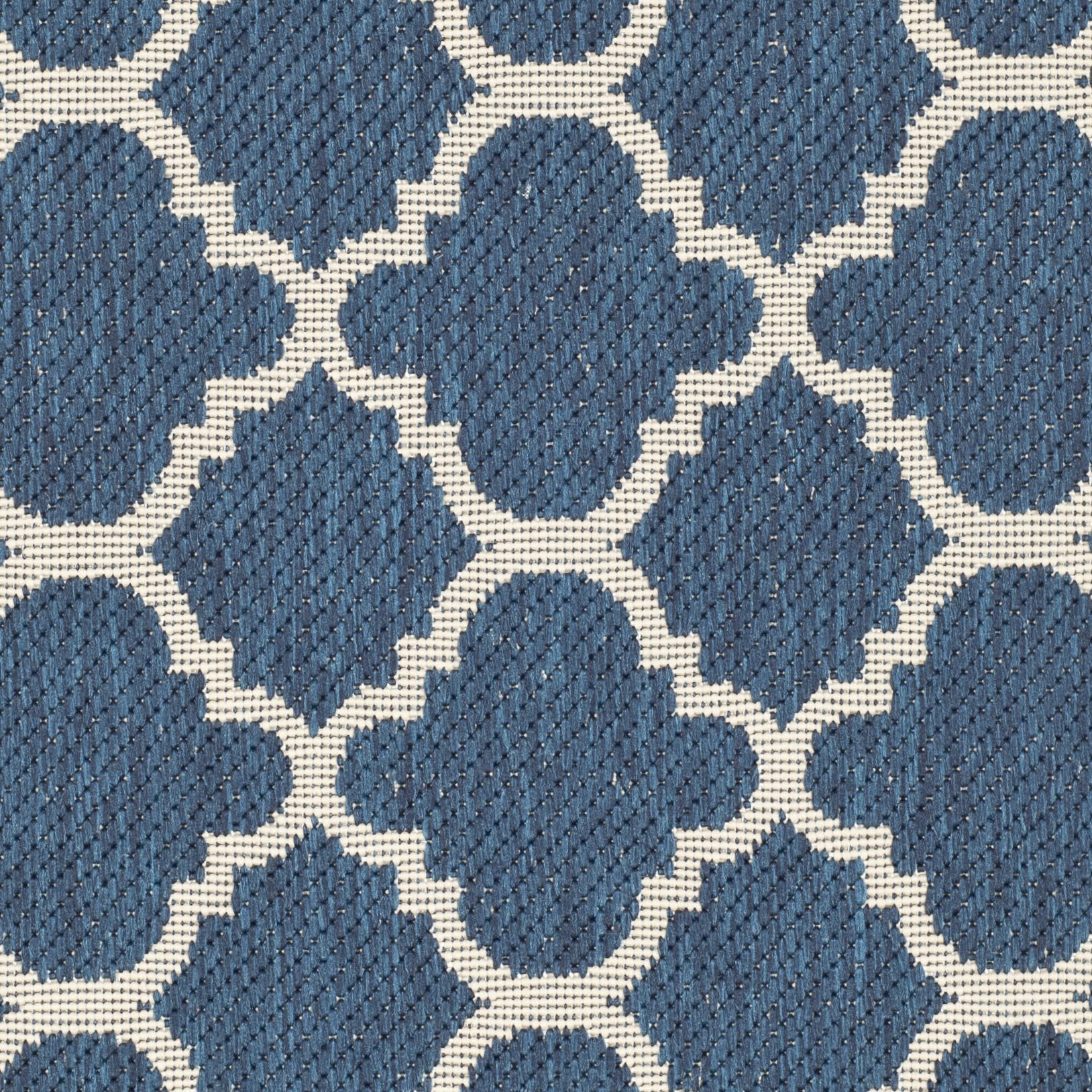 Safavieh Courtyard Collection 2' X 3'7' Navy/Beige Cy6918 Trellis Indoor/ Outdoor Waterproof Easy Cleaning Patio Backyard Mudroom Accent Rug