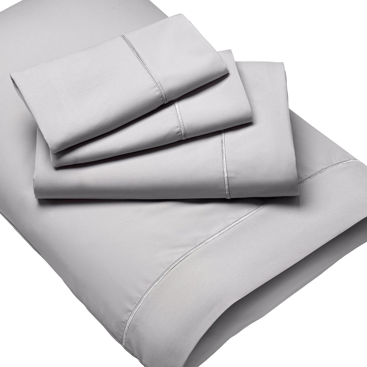 Fabrictech International Luxury Microfiber Wrinkle Resistant 3-Piece Sheet Set, Twin, Dove Gray