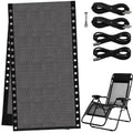 Coitek Zero Gravity Chair Replacement Fabric 17' W X 63“H, Reclining Patio Gravity Chairs Repair Cloth With 4Pcs Replacement Cord Laces For Outdoor Lounge Chair (Black, 17' W X 63“H)