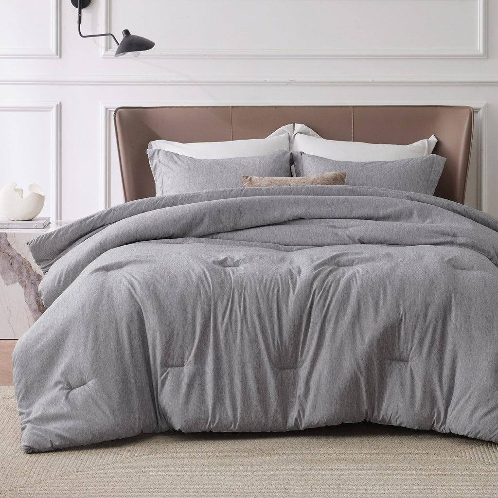 Bedsure California King Comforter Set - Dark Grey Cal King Size Comforter, Soft Bedding For All Seasons, Cationic Dyed Bedding S