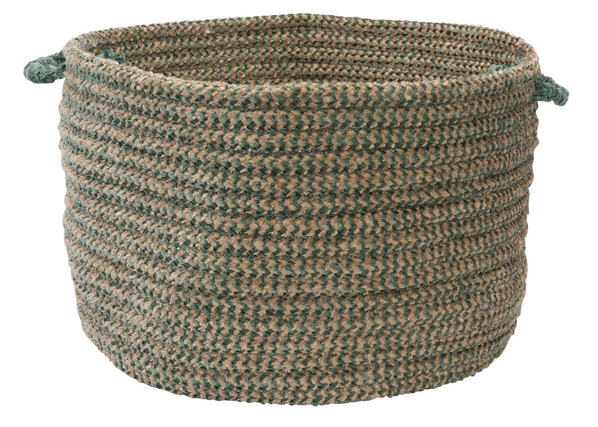 Colonial Mills Softex Check Utility Basket, 14 By 10-Inch, Myrtle Green